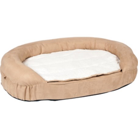 Bed ortho ovaal beige 72x50x20 cm
