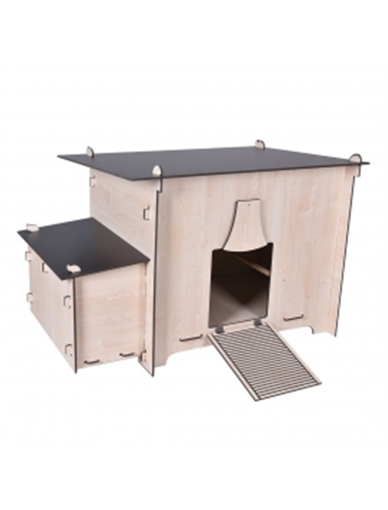 Woodland Urban Kippenhok Knäppa eiken/zwart