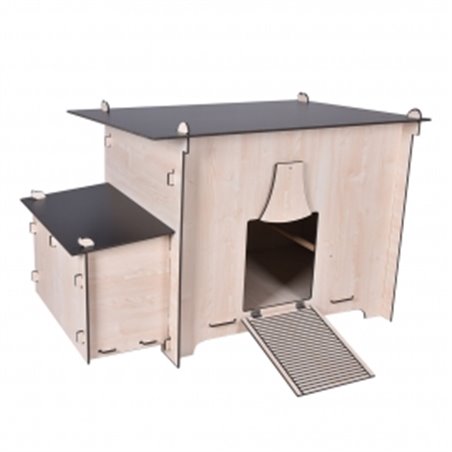 Woodland urban kippenhok knäppa eiken/zwart