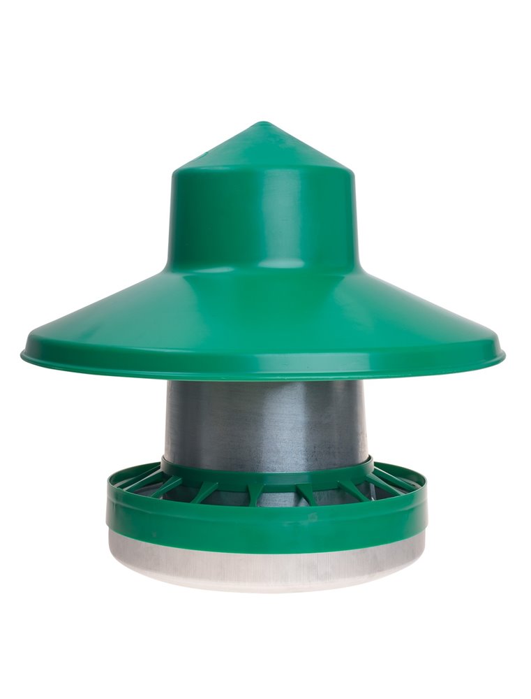 Voersilo 10 kg met regenscherm groen