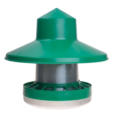 Voersilo 10 kg met regenscherm groen 