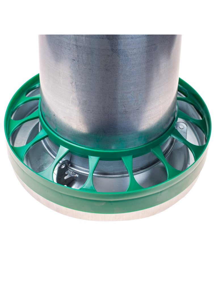 Voersilo 10 kg met regenscherm groen