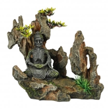 Buddha op berg 20,2x11,3x18cm