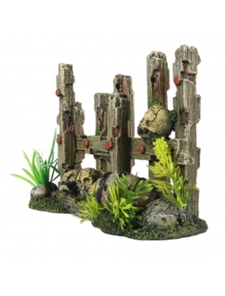 Hek met doodskoppen 19,5x8x12,8cm