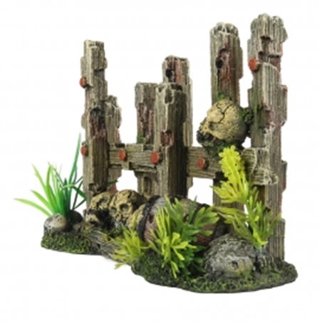 Hek met doodskoppen 19,5x8x12,8cm