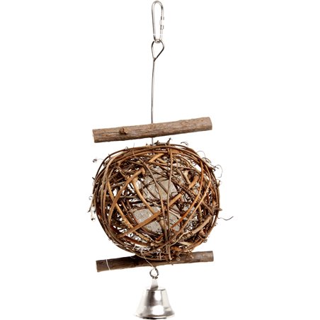 Vogelaccessoire houten bal - 10 cm