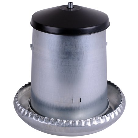 Voerhopper 5kg verzinkt met deksel