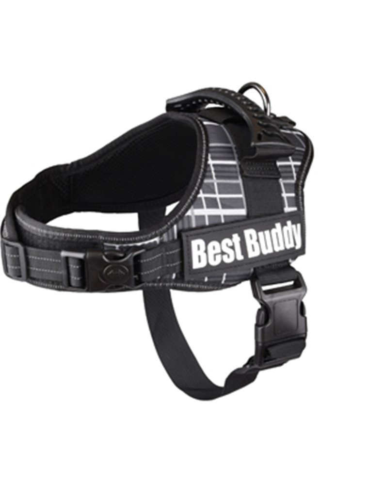 HARNAS BEST BUDDY PLUTO ZWART GRID 