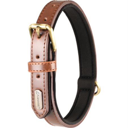 Halsband lyabo bruin 43/53cm 25mm 