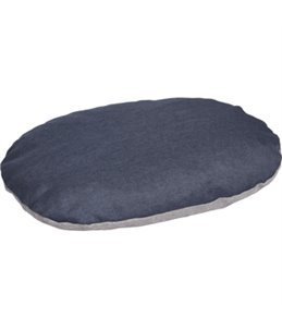 KUSSEN GORA OVAAL+RITS BLAUW GRIJS 