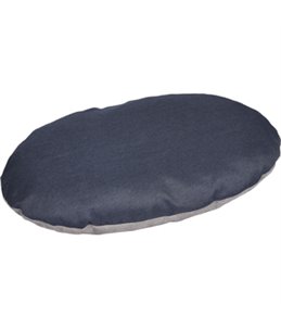 KUSSEN GORA OVAAL+RITS BLAUW GRIJS 