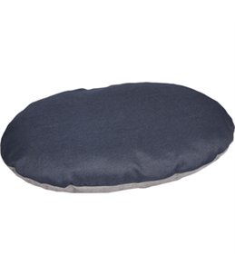 KUSSEN GORA OVAAL+RITS BLAUW GRIJS 