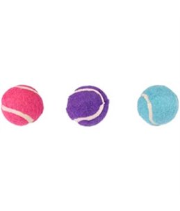 Ps tennisbal+bel multi kleur 4cm 