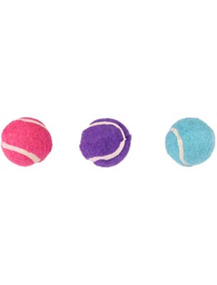 PS TENNISBAL+BEL MULTI KLEUR 4CM 