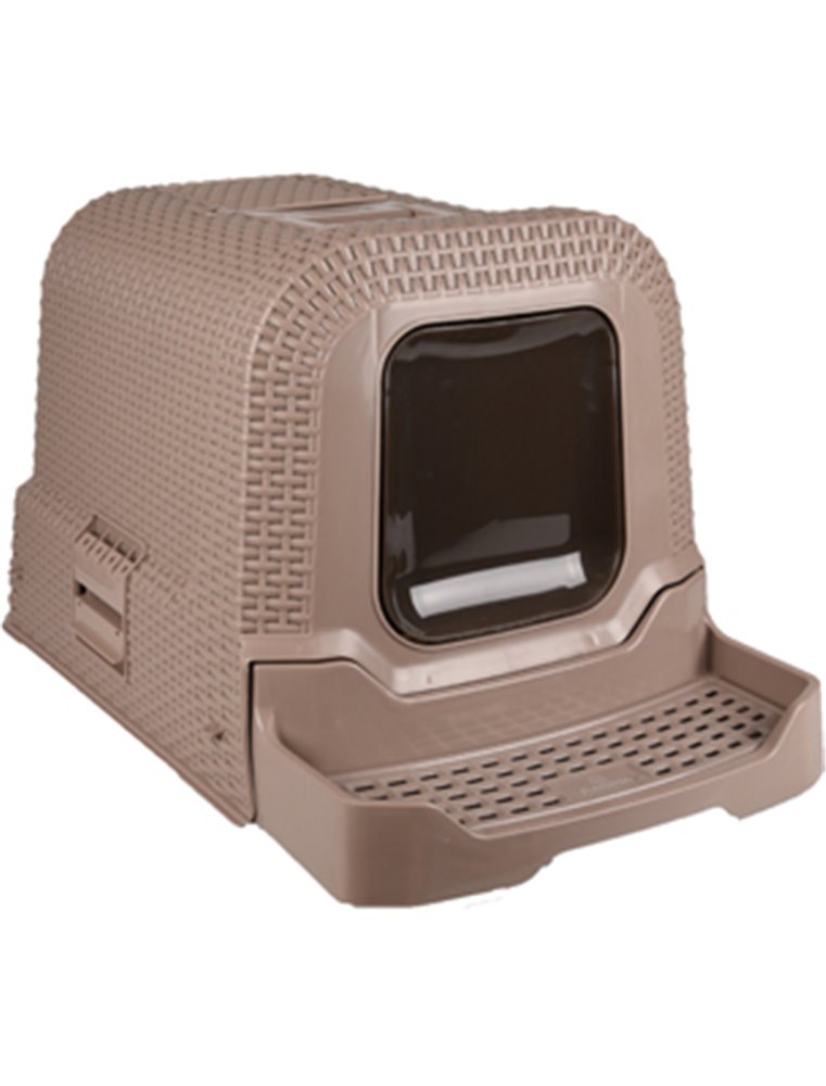 KATTENTOILET RATTAN TAUPE 42x69x41 