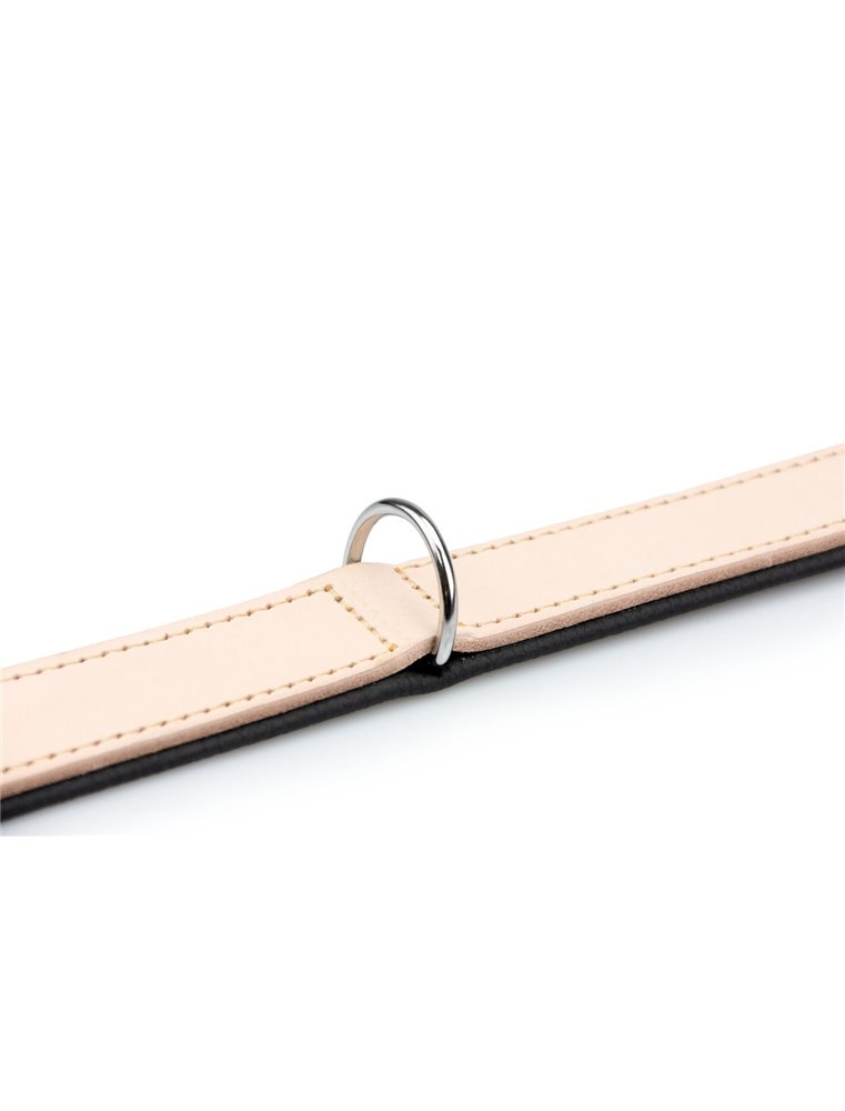 COLLAR RONDO 62CM 32MM NATURE/BLACK VERST/ADJ 48,5-56,5CM