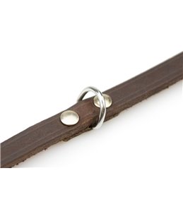 COLLAR RONDO 57CM 20MM BROWN VERST/ADJ 41,5-51,5CM