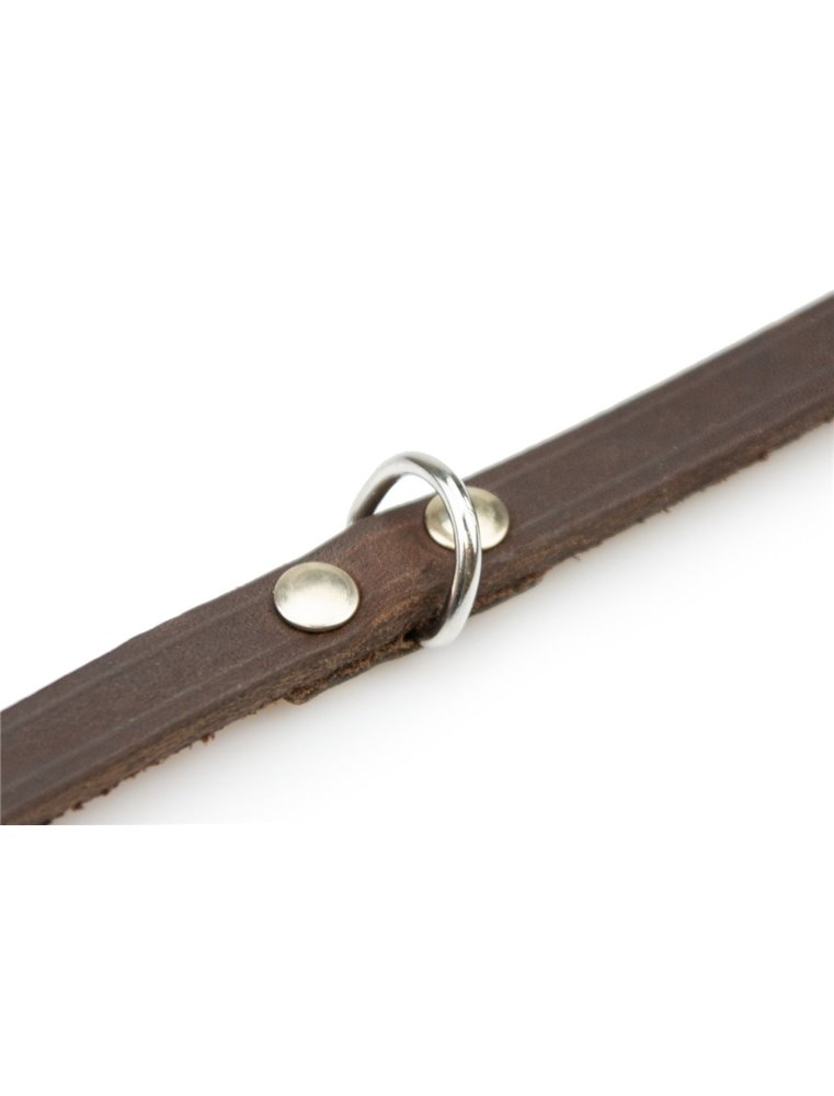 COLLAR RONDO 57CM 20MM BROWN VERST/ADJ 41,5-51,5CM