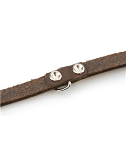 COLLAR RONDO 57CM 20MM BROWN VERST/ADJ 41,5-51,5CM