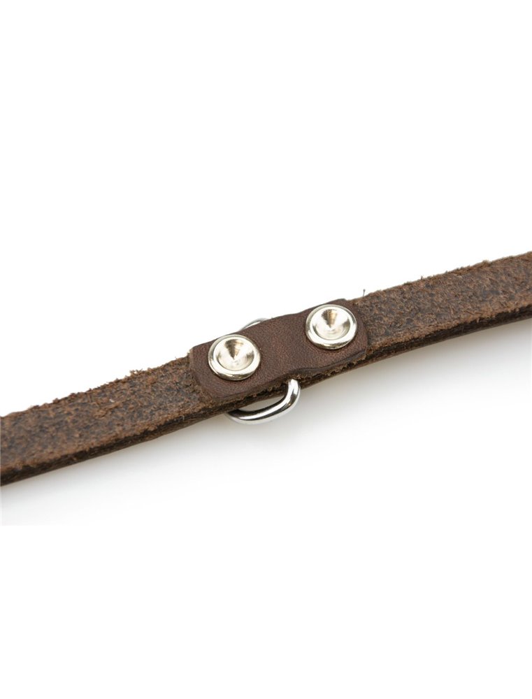 COLLAR RONDO 57CM 20MM BROWN VERST/ADJ 41,5-51,5CM