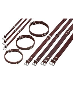 COLLAR RONDO 57CM 20MM BROWN VERST/ADJ 41,5-51,5CM