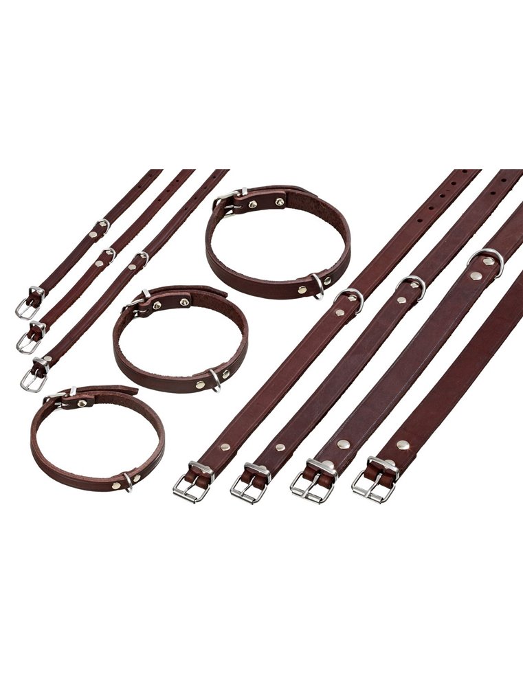 COLLAR RONDO 57CM 20MM BROWN VERST/ADJ 41,5-51,5CM