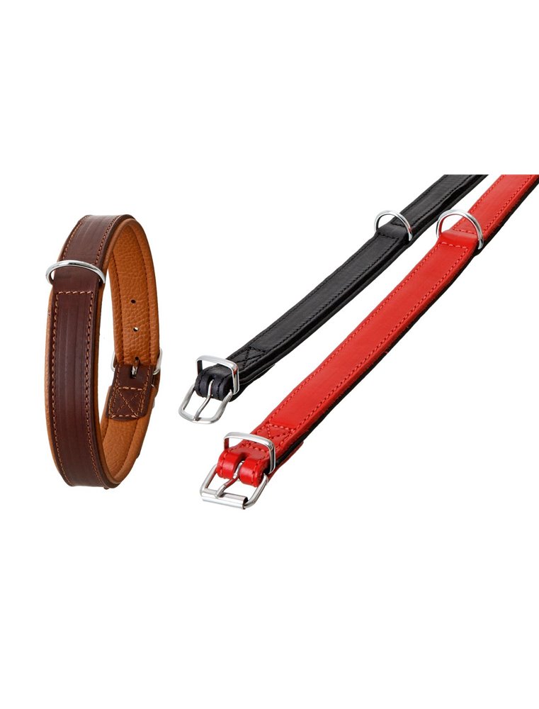 COLLAR RONDO 52CM 22MM BROWN/COGNAC VERST/ADJ 42-48CM