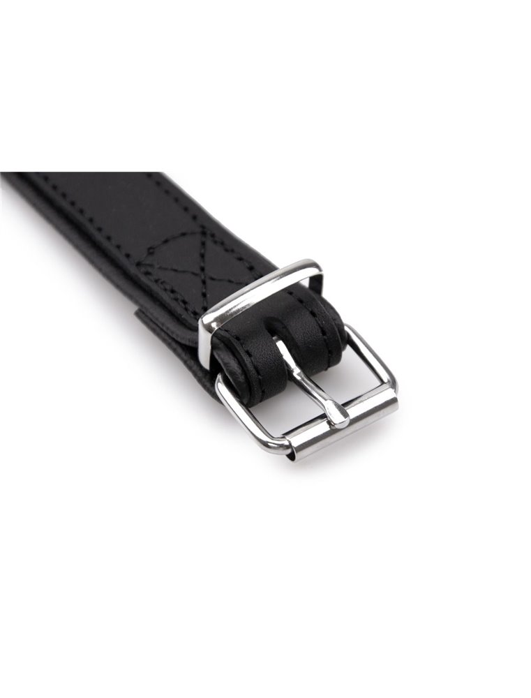 COLLAR RONDO 42CM 18MM NATURE/BLACK VERST/ADJ 31,5-37,5CM