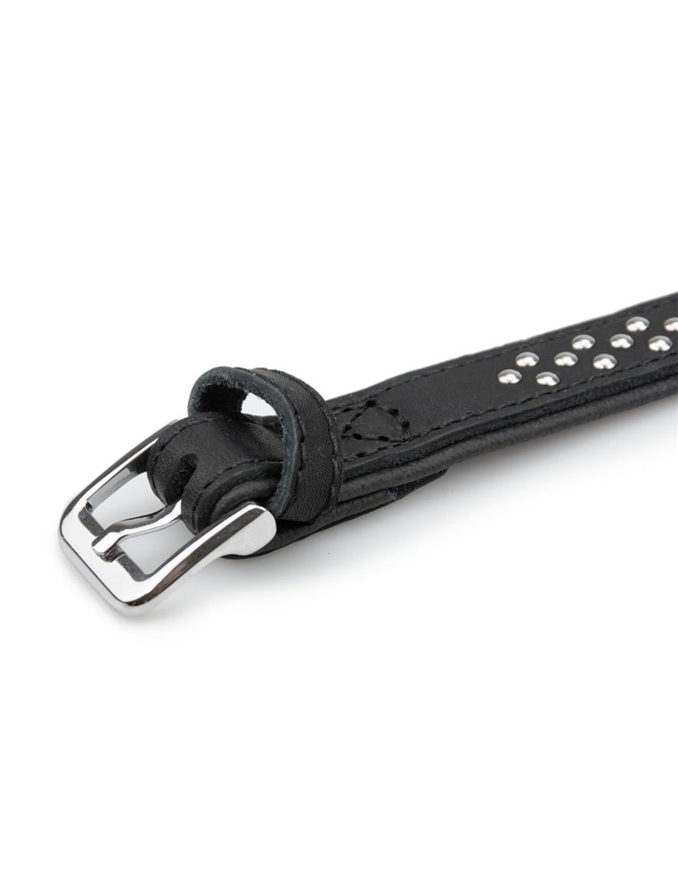 COLLAR RONDO 57CM 35MM NATURE/BLACK VERST/ADJ 45,5-51,5CM