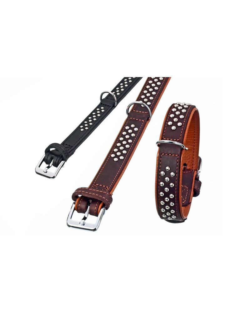 COLLAR RONDO 37CM 22MM BROWN/COGNAC VERST/ADJ 28-32CM