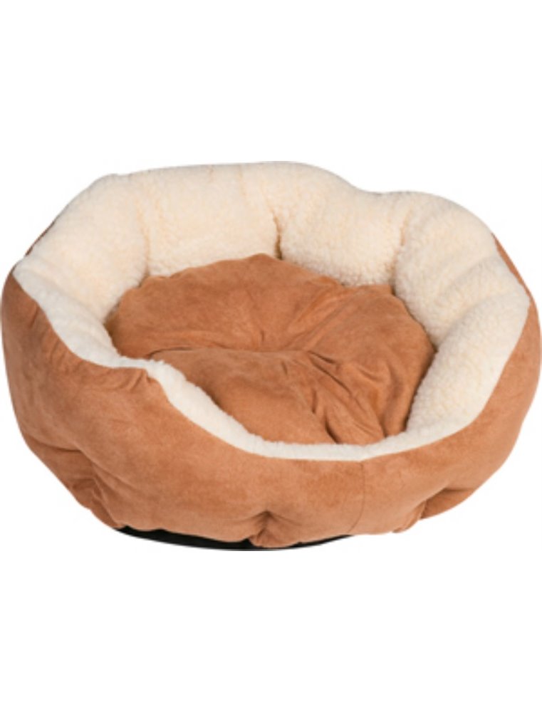 Mand+kussen santis achthoekig bruin 45x40x14cm/8cm