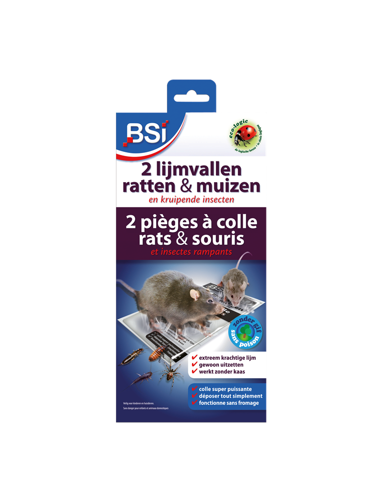 2 lijmvallen voor muizen/ratten