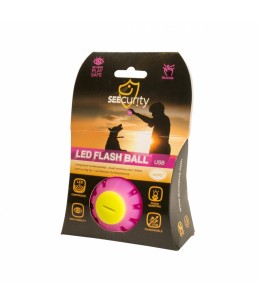 Led flash bal 10cm fuchsia