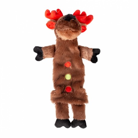 Xmas platte pluche rendier 40x22x8cm