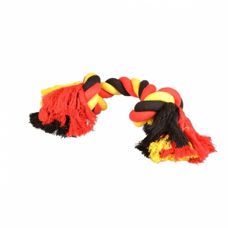 Knoop katoen belgium 45cm - 690gram zwart/geel/rood