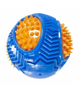 Tpr dental bal 10x10x10cm blauw/oranje