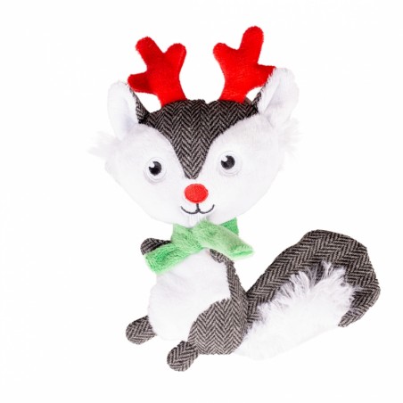 Xmas pluche eekhoorn 20x14x4cm