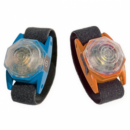 Flashlight octa usb display 4x2,8x1,6cm blauw/oranje