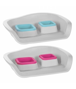 Display dinerset twice & nice 48x38x12cm gemengde kleuren