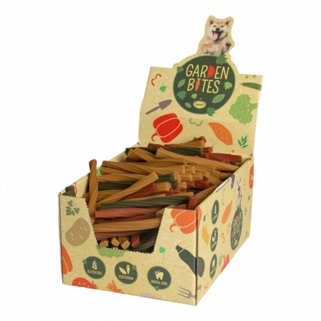 Garden bites dental twisters large display 16cm - display - 30g gemengde kleuren, Per stuk