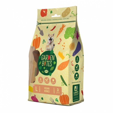 Garden bites vegan bones large zakje 14,5cm - pouch - 270g gemengde kleuren