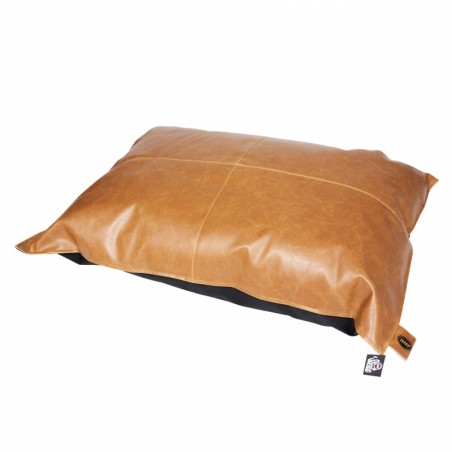 Leatherette kussen siesta caramel Cognac 70x100cm
