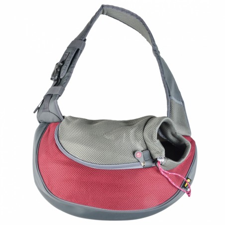 Draagzak sarah crazy paws nylon Bordeaux M - 34x19x47,5cm