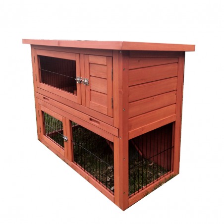 Woodland konijnenhok bonnie classic Houtkleurig 95x45x70cm