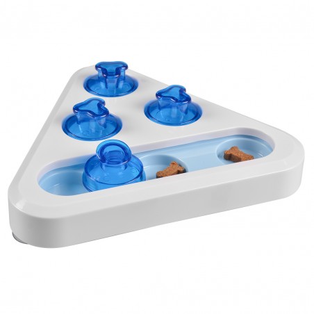 Duvo+ Seek `n snack puzzle - triangel Wit/blauw 24x24x5,5cm