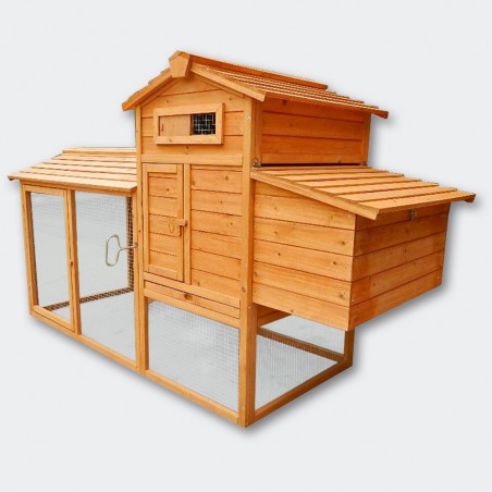 WorldPet luxe kippenhok XXL | met ren, nachthok en legnest