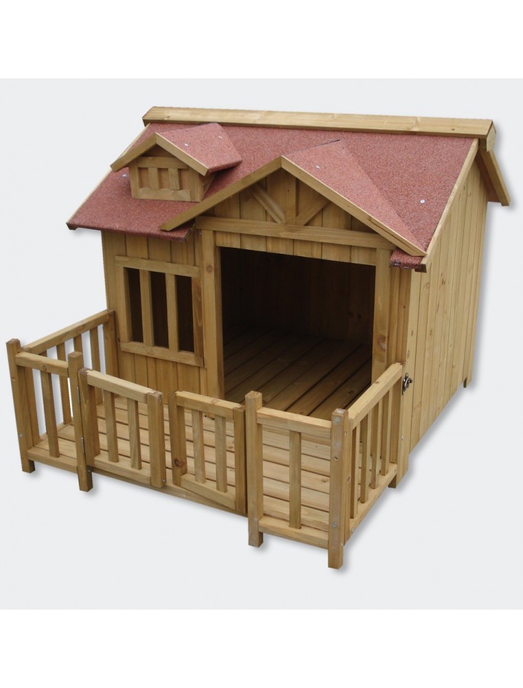 Mauve Krijgsgevangene Verschrikkelijk WorldPet Luxe XL Hondenkennel hondenhuis Hout Balkon Tuin Veranda Hond