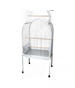 Flamingo Papegaaienkooi Polly - Wit - 77,5 x 60 x 155,5 cm