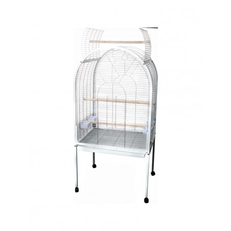 Flamingo Papegaaienkooi Polly - Wit - 77,5 x 60 x 155,5 cm