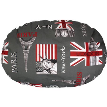 Kussen met rits metropool 100cm 